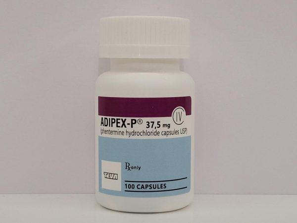 Adipex (Phentermine) - 100 tb/37.5 mg - Teva - expires 2027 (shipped from Spain)