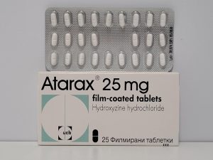 Hydroxyzine – 25 tb/25 mg – UCB – exp. 2029 (shipped from Spain)