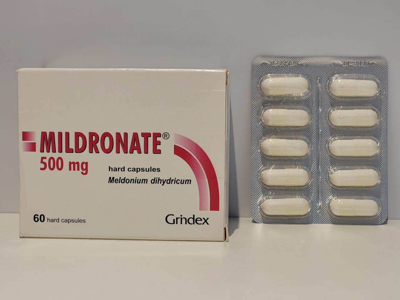 Mildronate (Meldonium) - 20 tb/500 mg - Grindex - exp. 2027 (shipped from Spain)