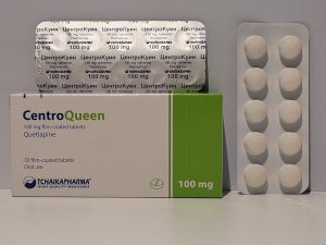 Quetiapine (Seroquel) – 30 tb/100 mg – Tchaikapharma – exp. 2028 (shipped from Spain)