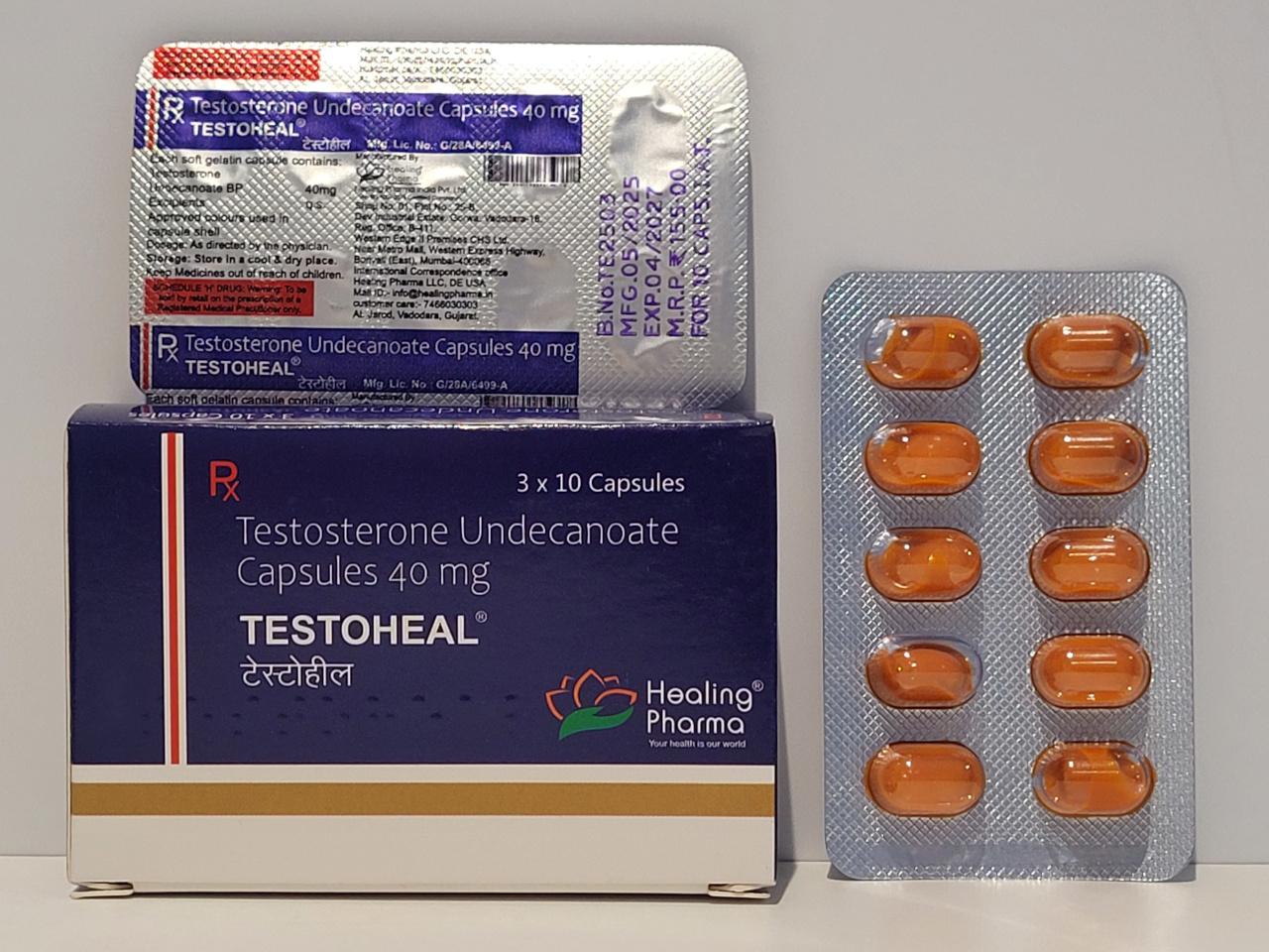 Testosterone Undecanoate - 30 tb/40 mg - Heal Pharma - exp. 04/2027 (shipped from Spain)