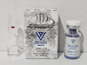 GHK-Cu – 50 mg – Driada – exp. 2028 (incl. water and syringes) (shipped from Spain)