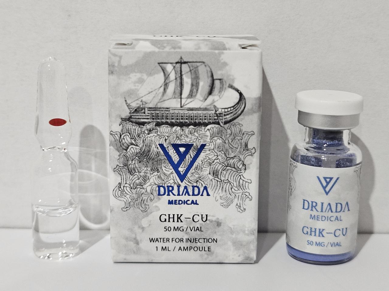 GHK-Cu – 50 mg – Driada – exp. 2028 (incl. water and syringes) (shipped from Spain)