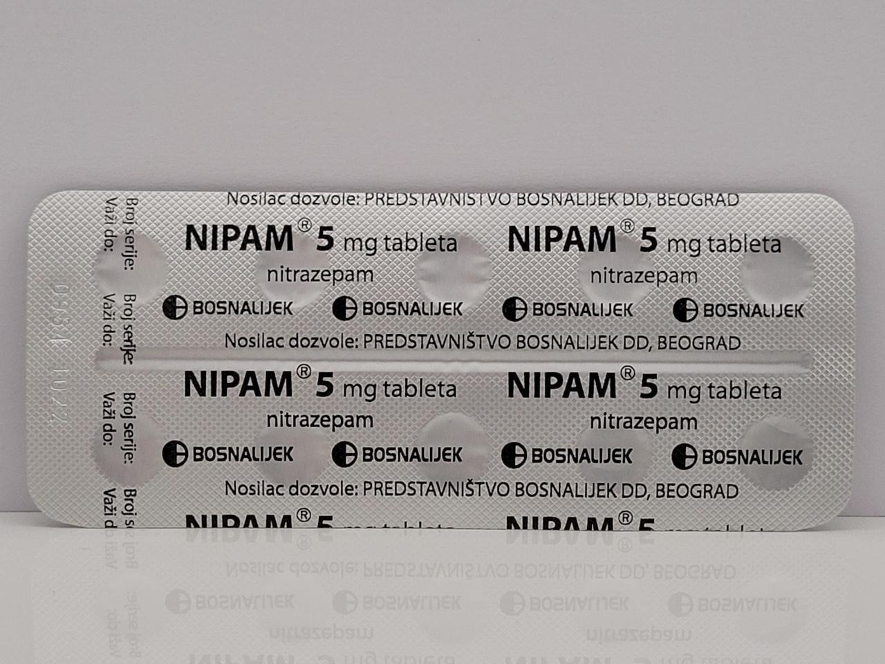 Nitrazepam - 50 tb/5 mg - Bosnalijek - exp. 10/2022 (shipped from Spain)