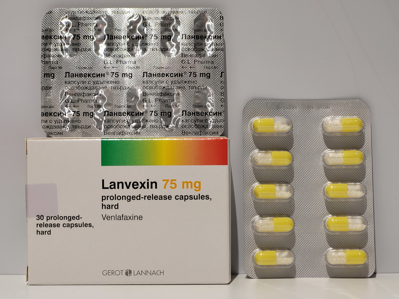 Venlafaxine prolongued release - 30 tb/75 mg - Gerot-Lannach - exp. 06/2026 (shipped from Spain)