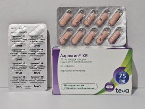 Venlafaxine prolongued release – 30 capsules/75 mg – Teva – exp. 2028 (shipped from Spain)