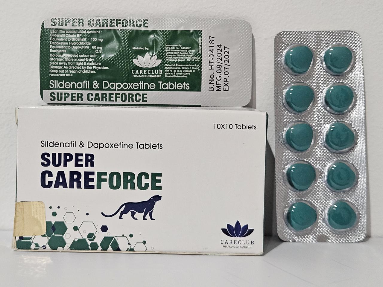 Viagra-Dapoxetine – 20 tb/ (100 mg viagra + 60 mg dapoxetine) – Careclub – exp. 07/2027 (shipped from Spain)