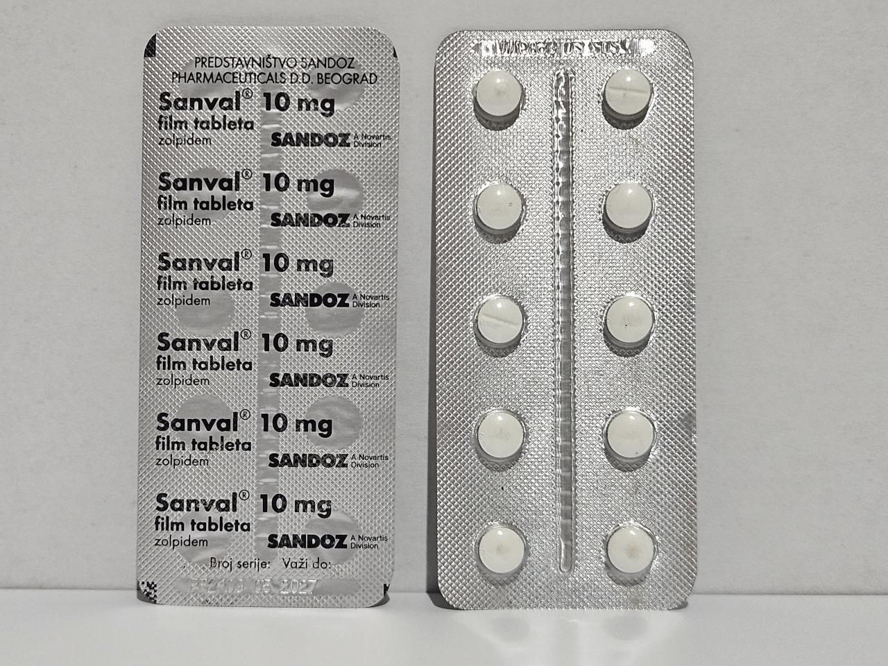 Zolpidem – 20 tb/10 mg – Sandoz – exp. 05/2027 (shipped from Spain)